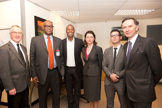 Andrew Harper, Councillor of Barnet Pastor Agu Irukwu Laban Roomes, Founder Goldgenie Global, Dragons Den Winner Baroness Berridge of the Vale of Catmose Kaio de souza, Incubator manager Lord Green, Minister of State for Trade & Investment. Andrew Harper, Councillor of Barnet Pastor Agu Irukwu Laban Roomes, Founder Goldgenie Global, Dragons Den Winner Baroness Berridge of the Vale of Catmose Kaio de souza, Incubator manager Lord Green, Minister of State for Trade & Investment.