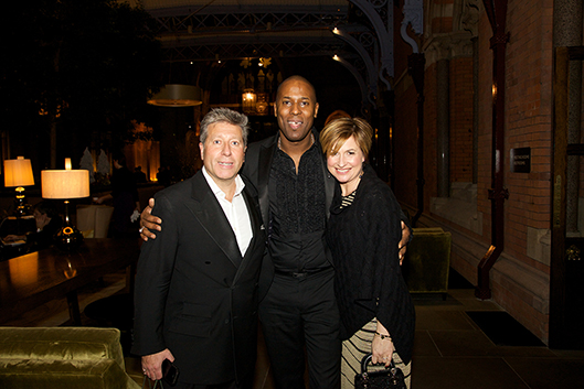 T.V presenters Neil Fox and Emma Forbes Host the MacMillon and Harrods Charity night