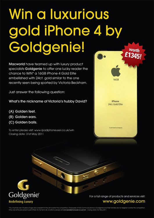 Goldgenie Macworld Gold Iphone 4 Competition Goldgenie Official Blog