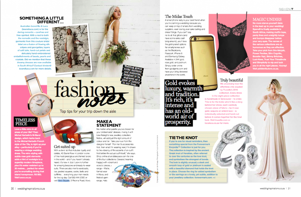 Goldgenie featured in Weddings Inspiration South Africa