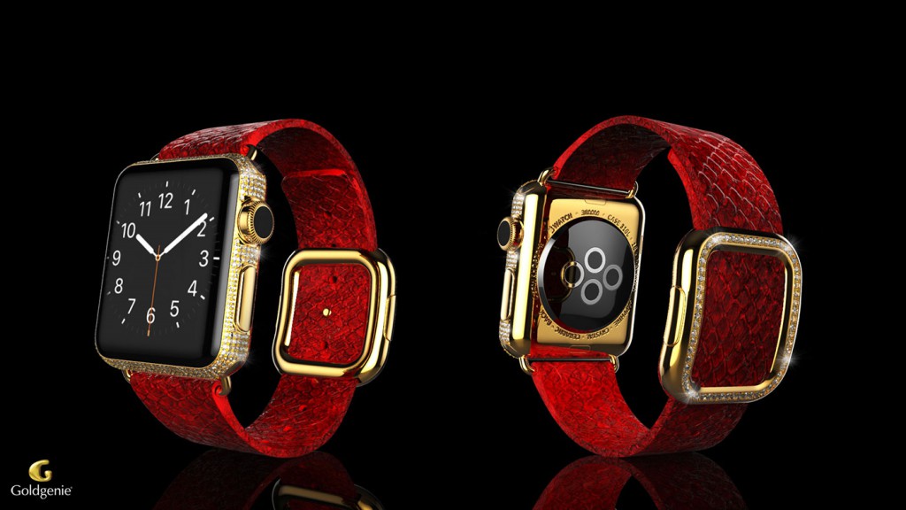 Diamond-18k-Gold-Apple-Watch-Red-Python-Strap