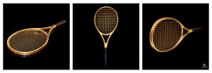 24k Gold Tennis Racket 3 angles 1
