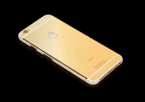 24k Gold iPhone 6 diamond flat gold