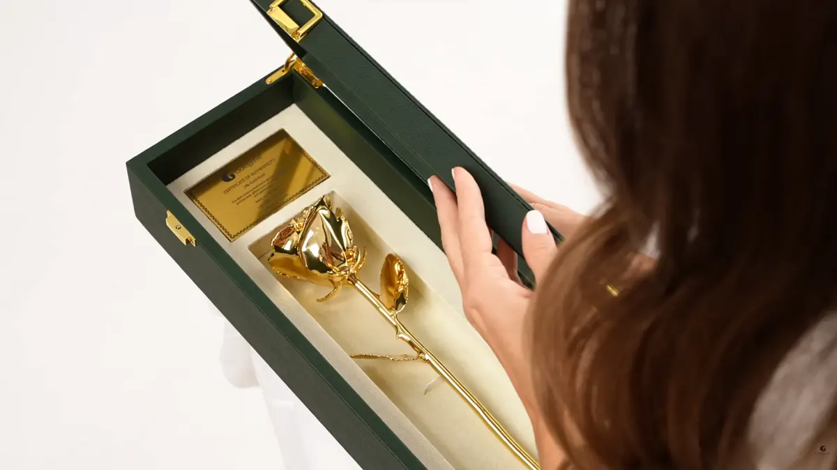 24k luxury gold roses gift by Goldgenie real gold rose