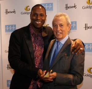 DSC00100 Laban with Dr Adrian Whiteson OBE Chairman of the Teenage Cancer Trust