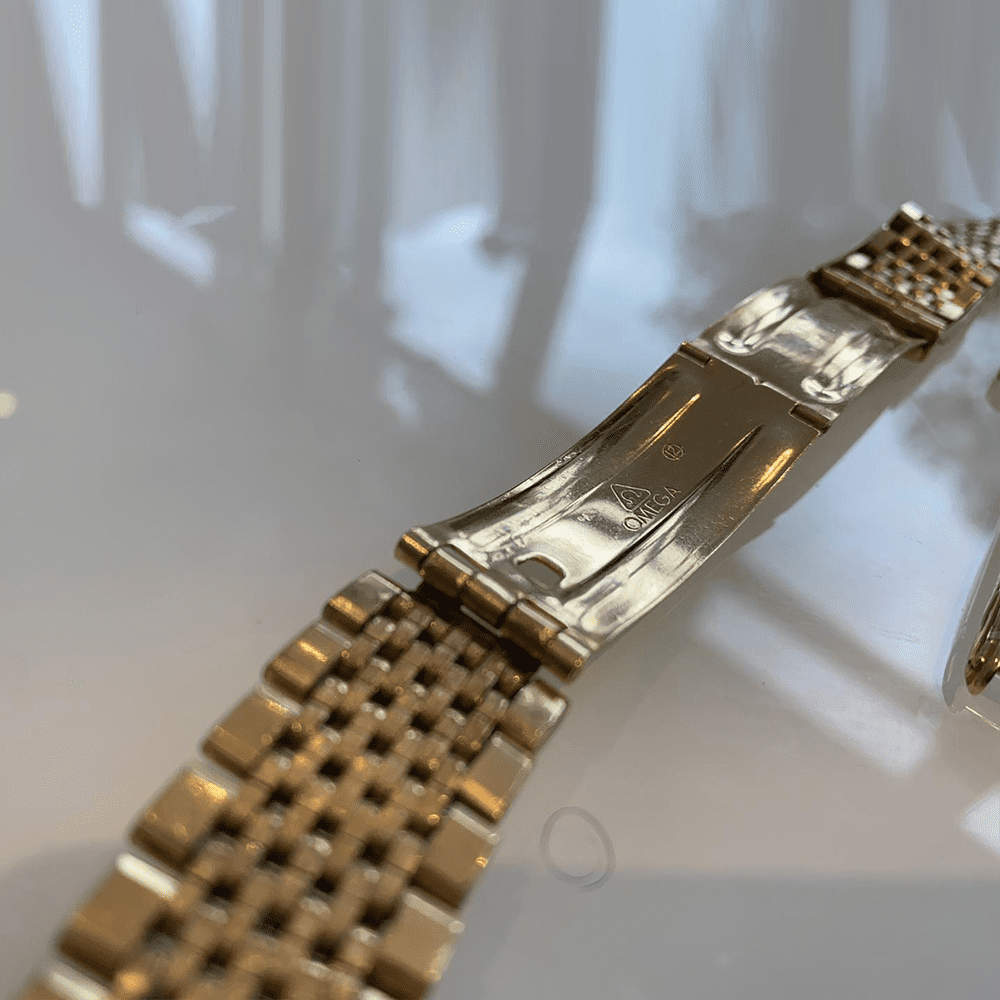 Gold plated watch strap and bracelet