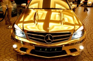 Gold Mercedes