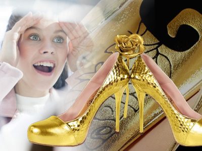 Luxury Gold Gifts Gold Plated Shoes for Her