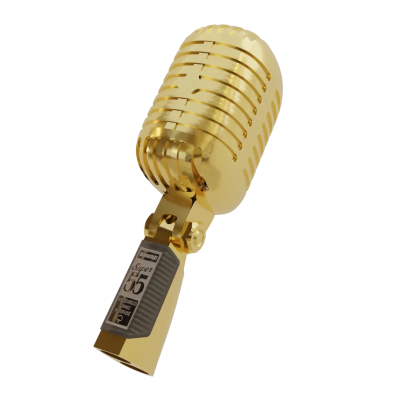 24k Gold SHURE SM55 Super Deluxe