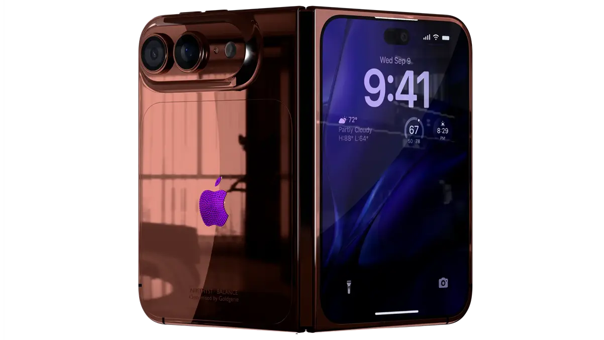 Goldgenie luxury interpretation of an anticipated Apple foldable iPhone