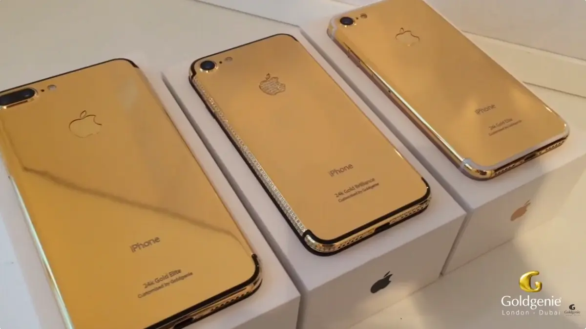 24K gold Customised iPhone gift by Goldgenie