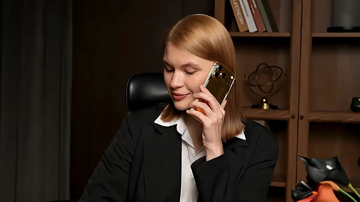 Comparison between a standard Apple iPhone and a handcrafted Goldgenie Gold iPhone.