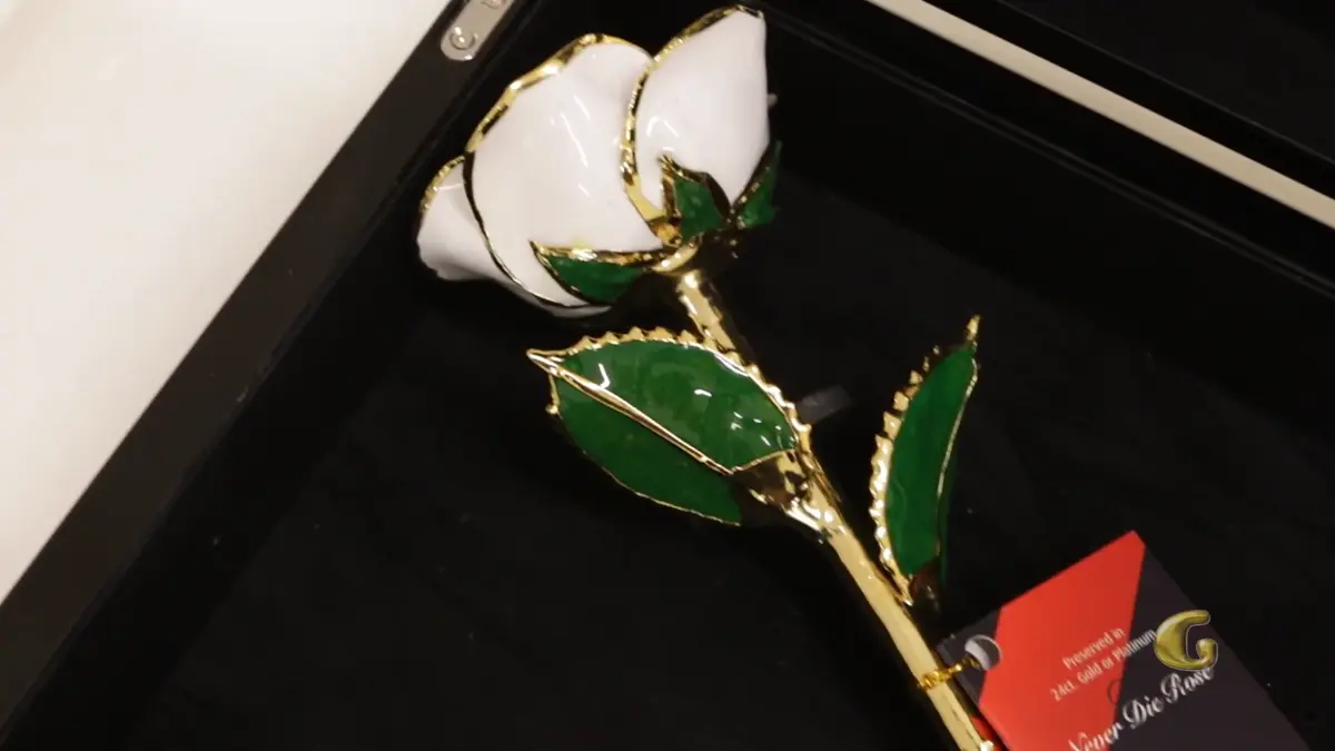 gold roses vs fresh roses luxury gift comparison