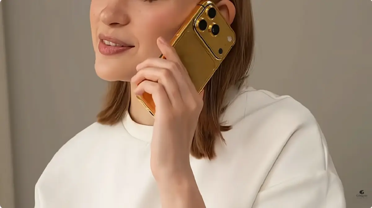 Handcrafted Goldgenie Gold iPhone 17 Pro Max with premium 24K Gold finish.