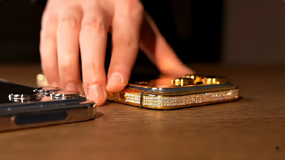 Concept image of the upcoming handcrafted Goldgenie Gold iPhone 18.