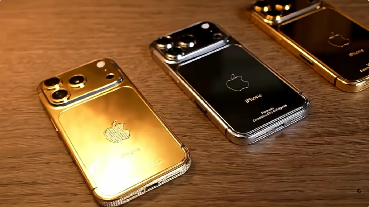 Goldgenie handcrafted Gold iPhone representing luxury technology since 1995.