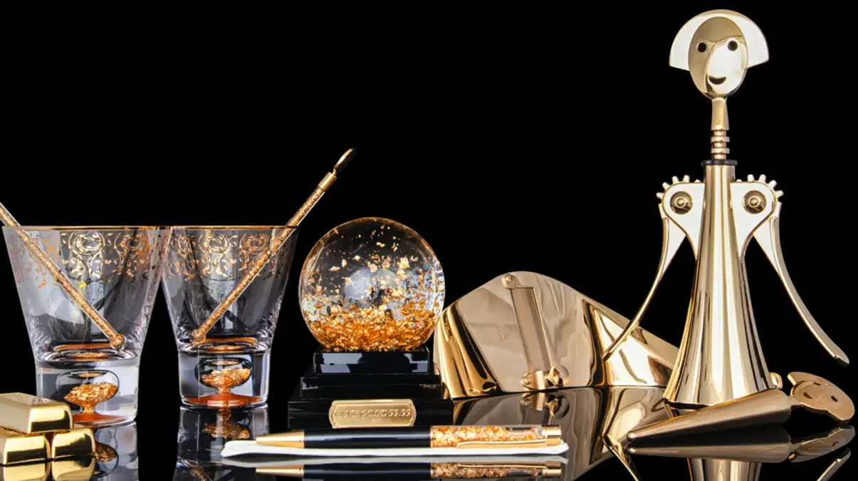 Goldgenie luxury gifts for him including 24k Gold iPhone, MacBook and 24k Gold Rose.