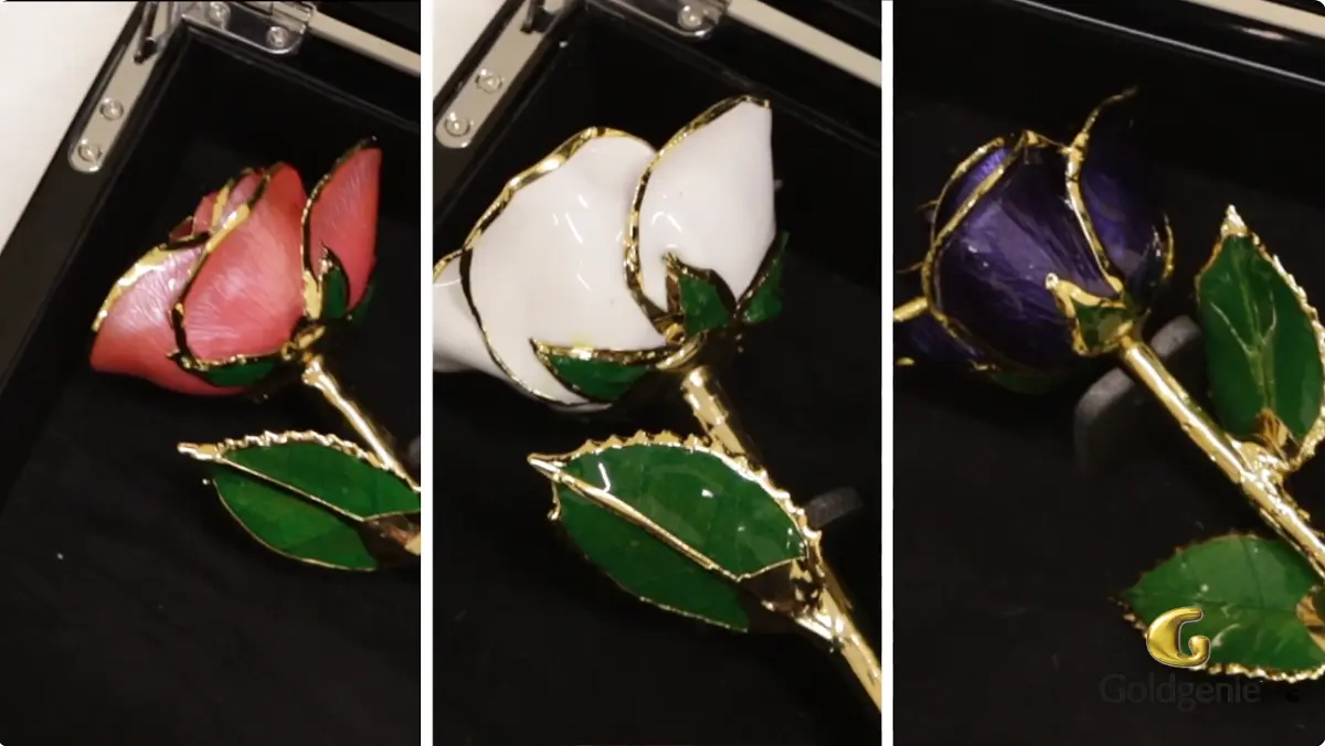 24k Luxury gold roses by Goldgenie displayed as a timeless premium gift