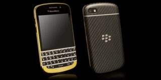 24k Gold Bezel BlackBerry Q10