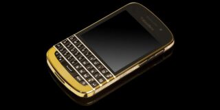 24k Gold Bezel BlackBerry Q10