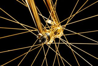 Gold Bike-wheel