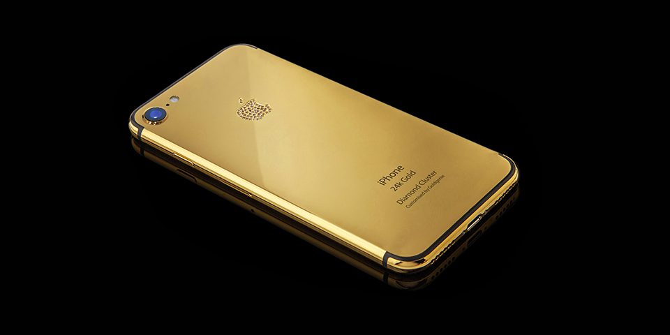 Iphone 7 Diamond Cluster 4 7 24k Gold Edition Goldgenie International