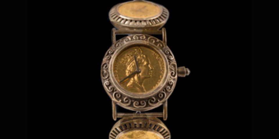 Solid Silver coin watch featured