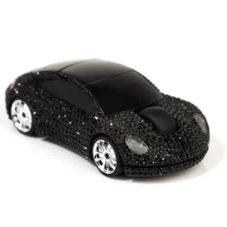 Swarovski Crystal Wireless Car Mouse Black