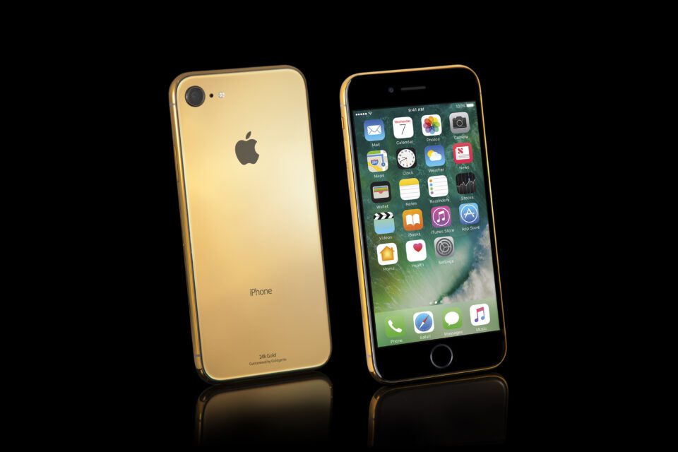 iPhone 8 Gold Standing