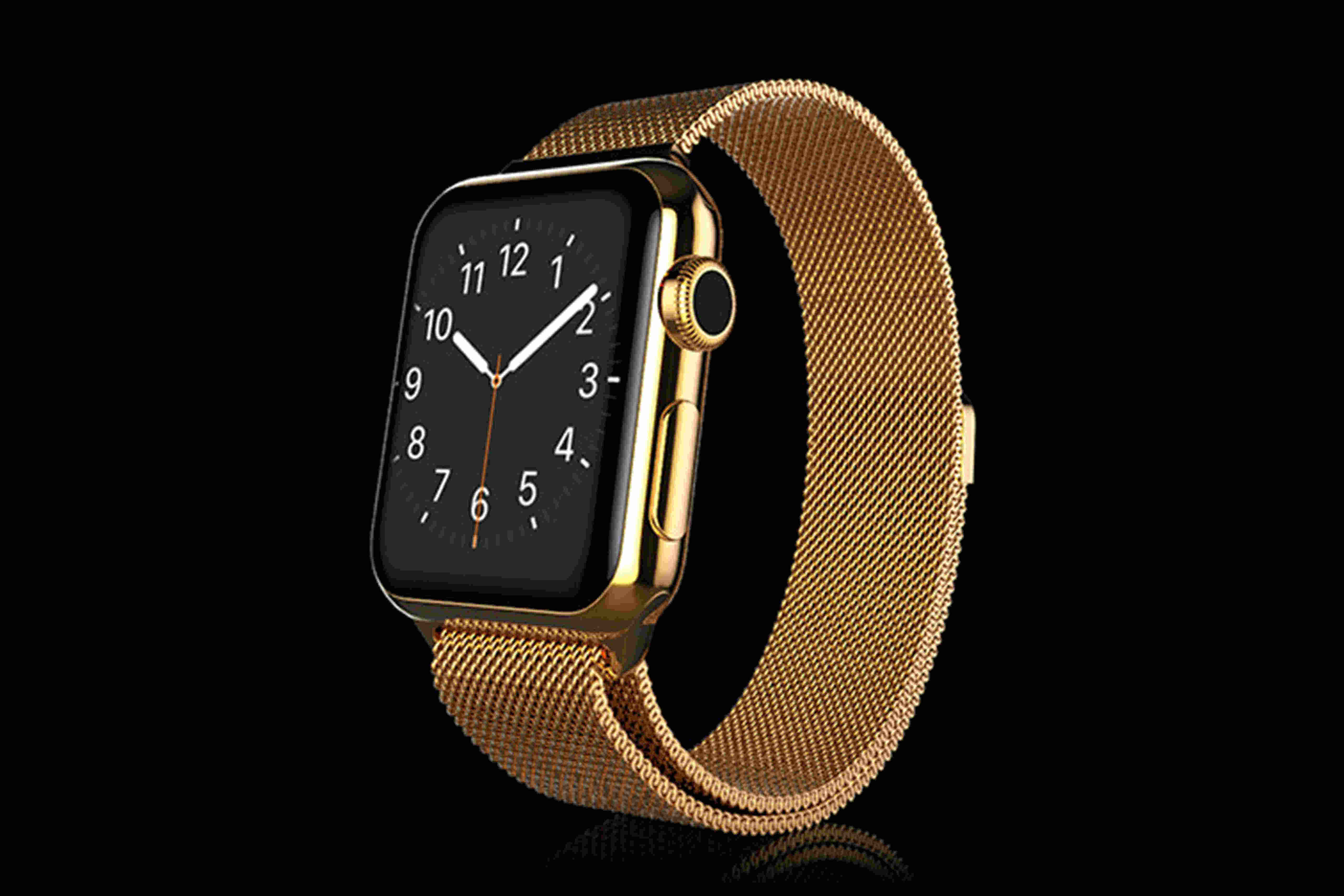 Gold Apple Watch 4 with Milanese strap | Goldgenie International