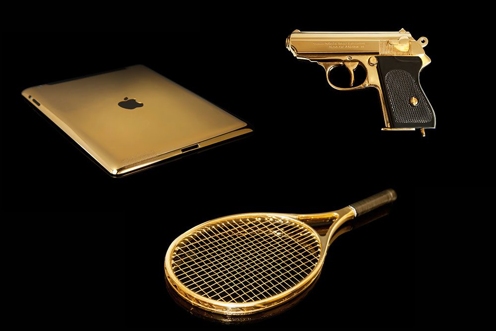 24k-gold-plated-gun-and-raquet