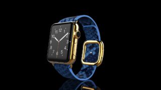 Gold Apple-Watch-5-Blue Python-Front