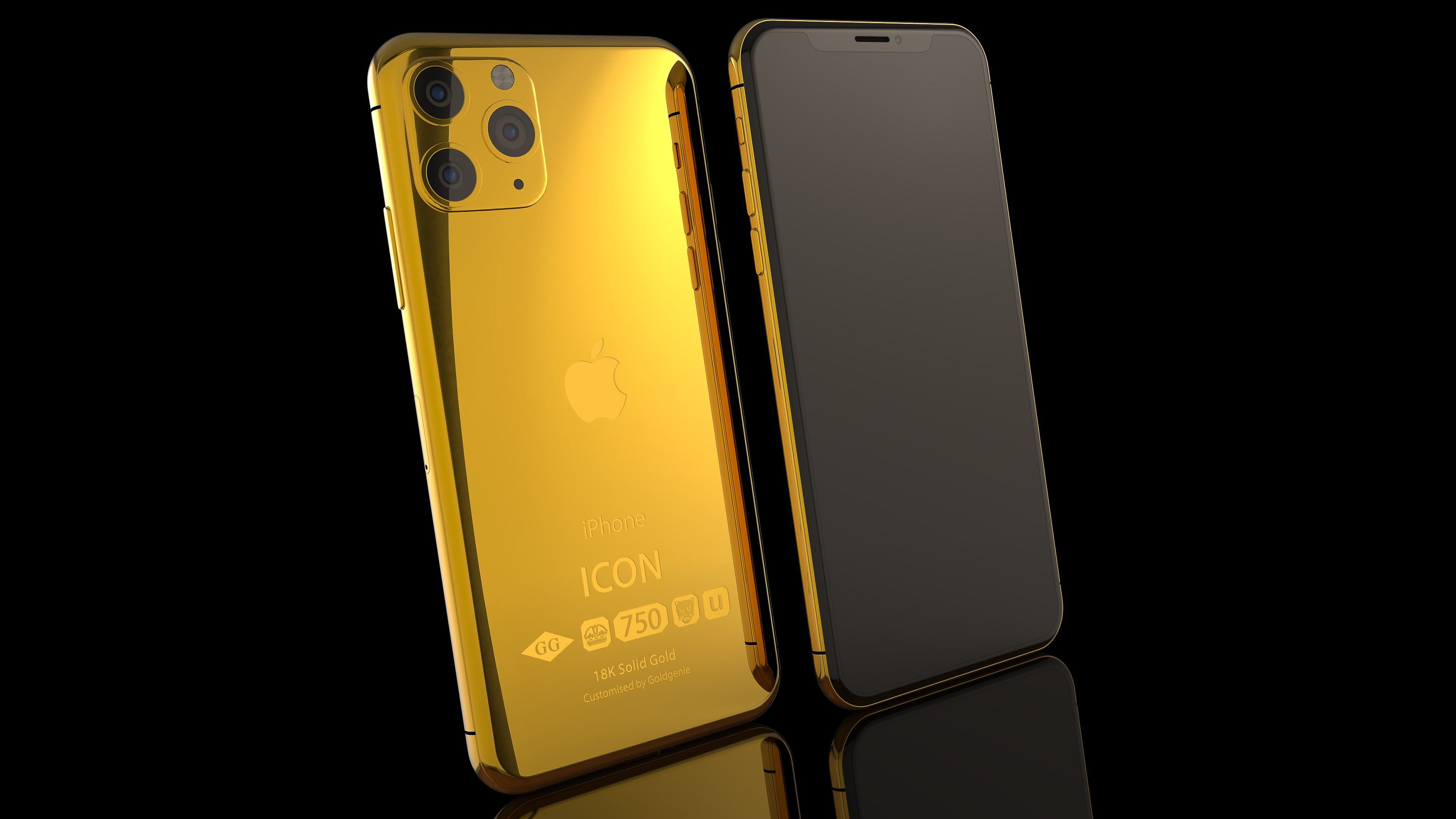 18k Solid Gold Iphone 11 Pro Max Icon 6 5 Goldgenie International