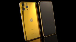 Gold-iPhone-11-pro-max-with-crystal-Logo-Luxury Corporate Gifts