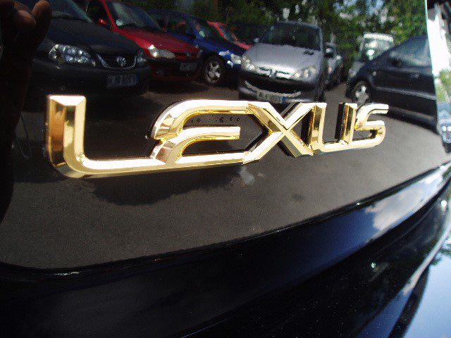 Gold plated lexus emblem