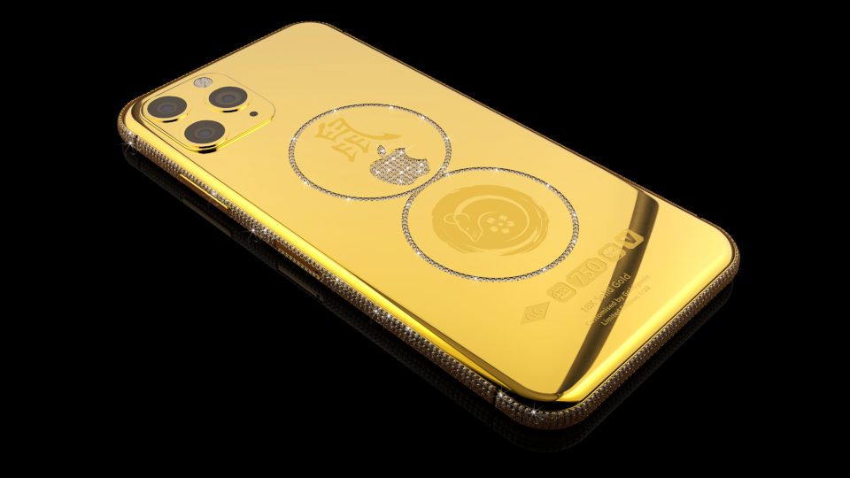 Year Of The Rat Diamond & 18k Solid Gold iPhone11 Pro Max-Luxury Gifts
