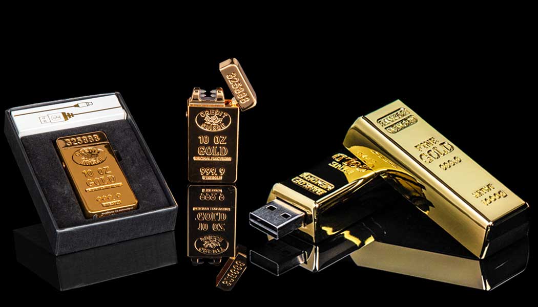 Tech Gifts USB Gold & Lighter