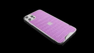 Platinum Pink Croc Leather iPhone 13