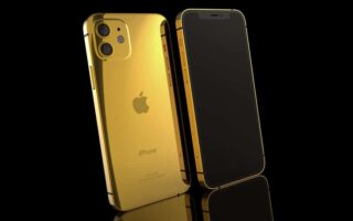 24k Gold iPhone 12 mini Up