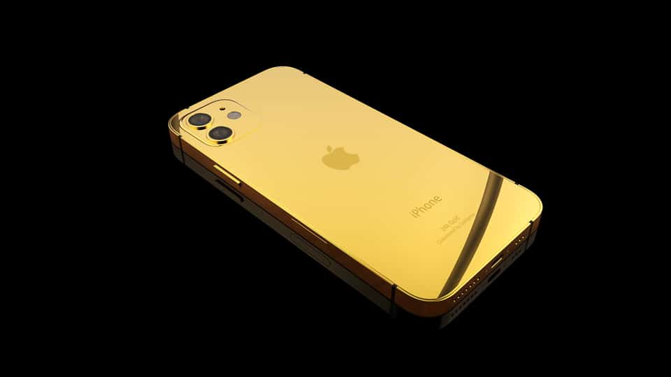 24k Gold iPhone 12 Mini Down