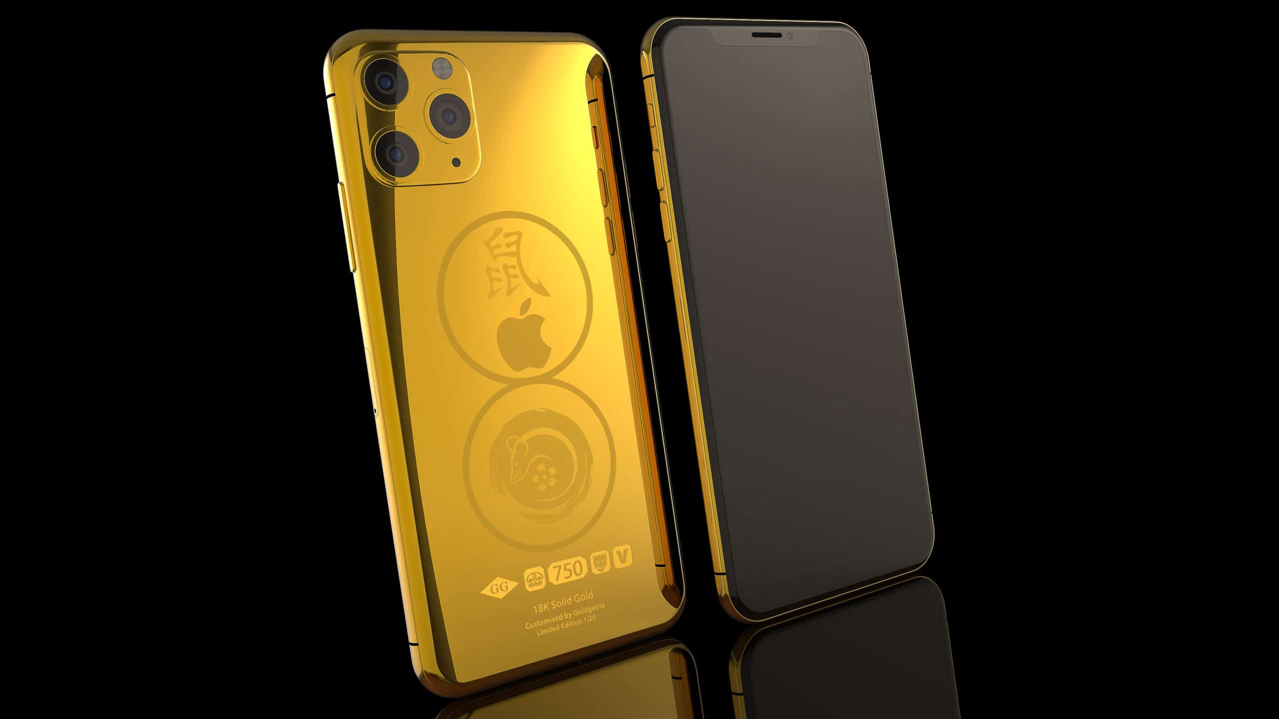 Year of the Rat 18k Solid Gold iPhone 11 Pro / Pro Max