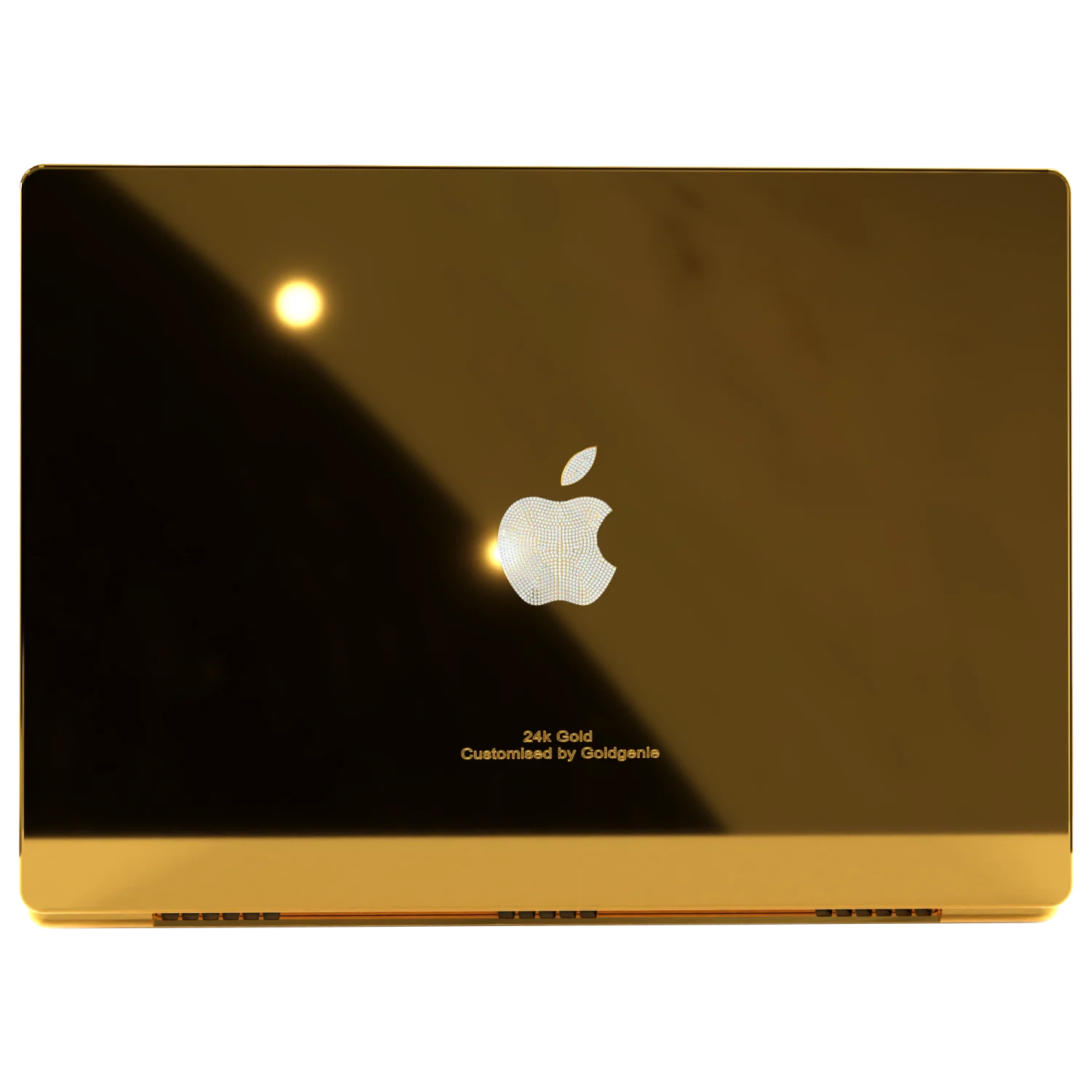 24k Gold MacBook Pro 14 inch Diamond Logo
