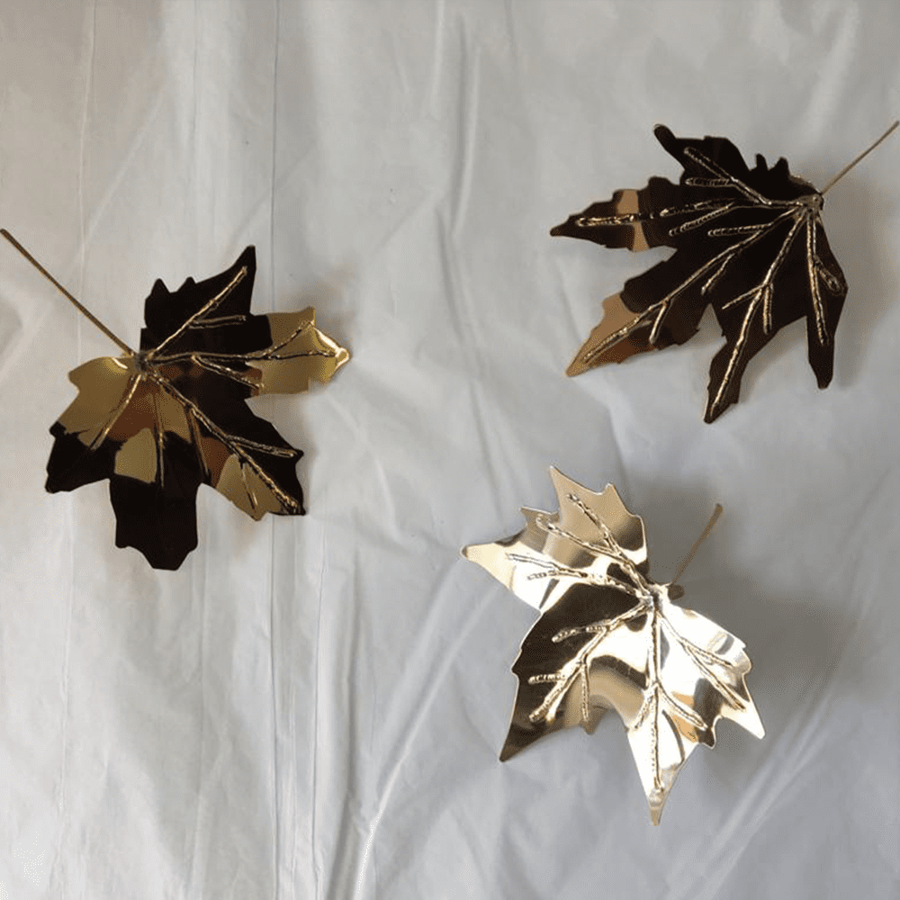 Gold plated leaves