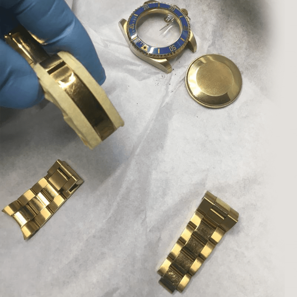 Gold plating Rolex refurbishment