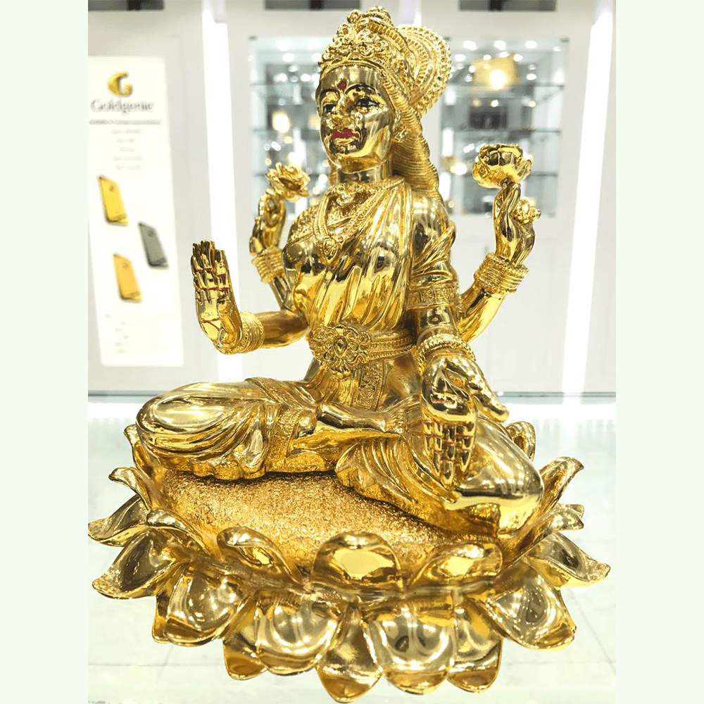 Gold plating staute for Hindu temple