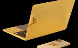 24k Gold MacBook Pro Back New