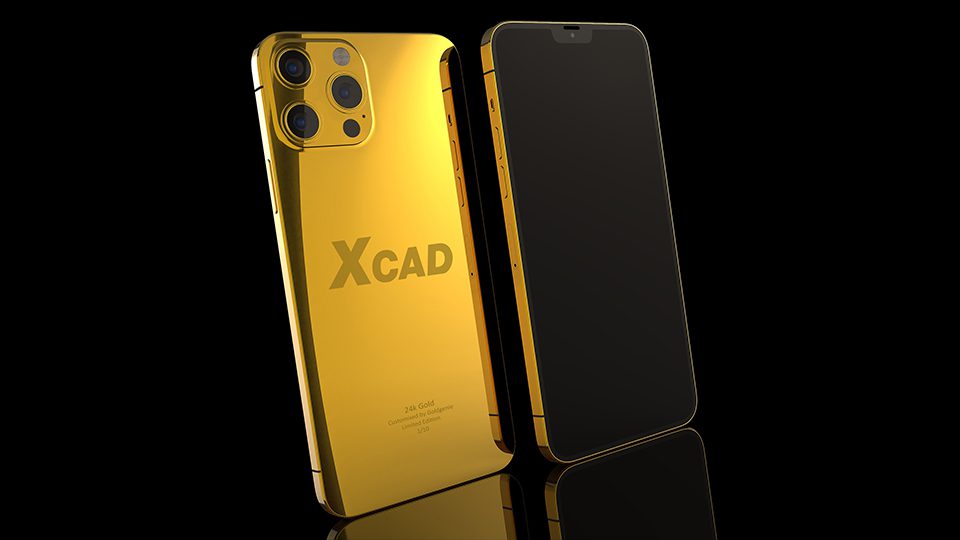 24K Gold iphone 13 pro max XCAD 1