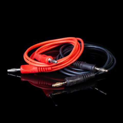 red and black leads
