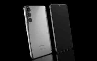 Samsung Galaxy S22 phone platinum plated up