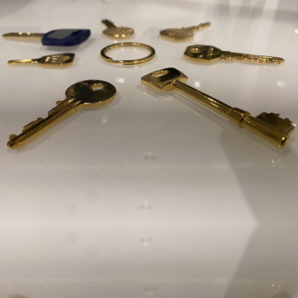 24k Gold plating services on house keys